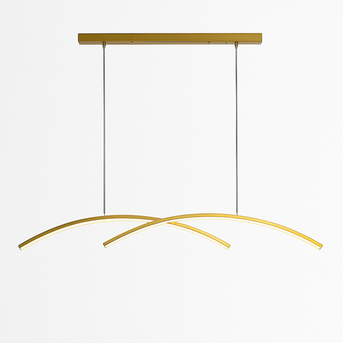 Lustre design LED en forme d'arc métallique Roxanna - vue 8 sur 8