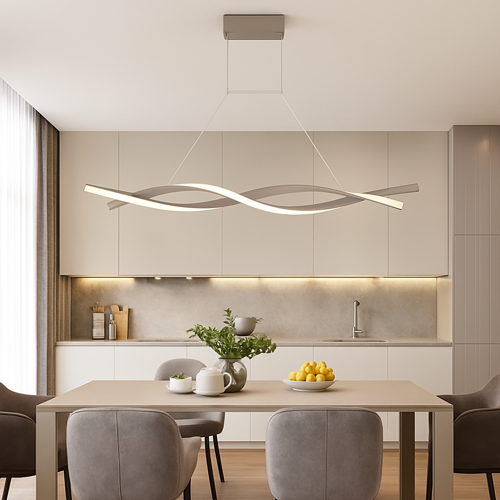 Lustre design LED en forme de vagues Callan - vue 5 sur 7