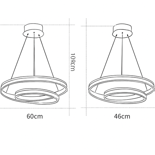 Lustre design à LED en spirale en aluminium Mooskolin - vue 6 sur 6