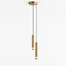 Lustre design LED tube lumineux doré ou noir Amias
