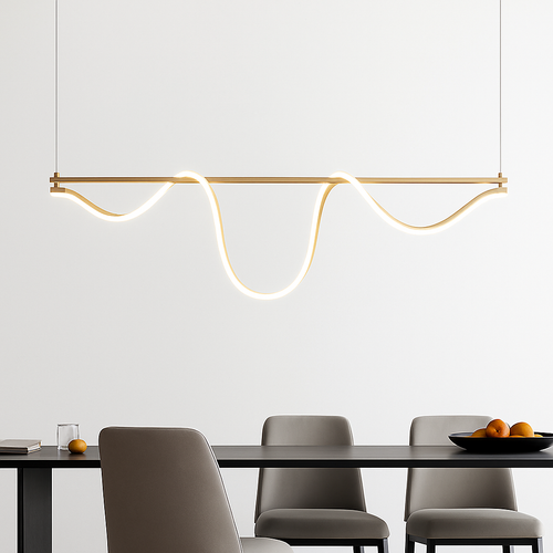 lustre design moderne led pour éclairage intérieur - vue 2 sur 5