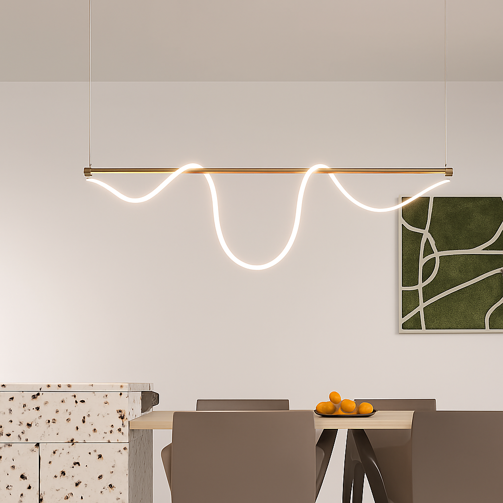 lustre design moderne led pour éclairage intérieur - vue 3 sur 5