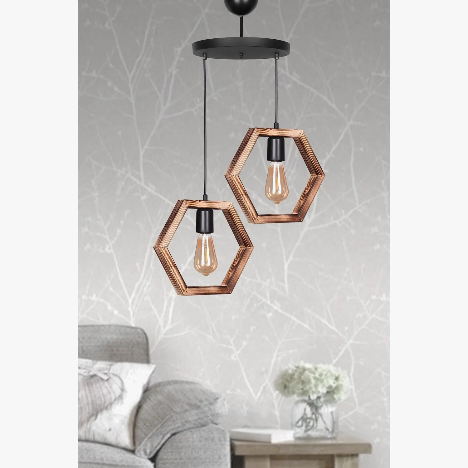 CHAÎNE DE LUSTRE Bordure Perlée Suspension Ventilateur Plafond Cristal