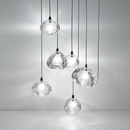 lustre en cristal design luxueux pour escalier colimaçon moderne