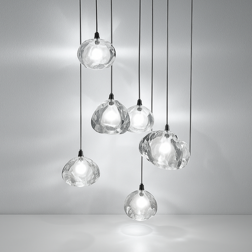 lustre en cristal design luxueux pour escalier colimaçon moderne - vue 6 sur 16