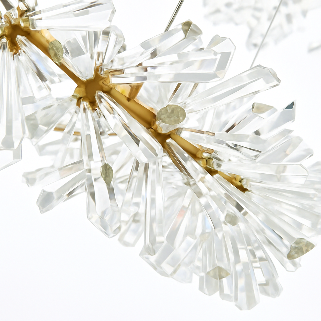 lustre en cristal design pour éclairage intérieur élégant - vue 6 sur 16
