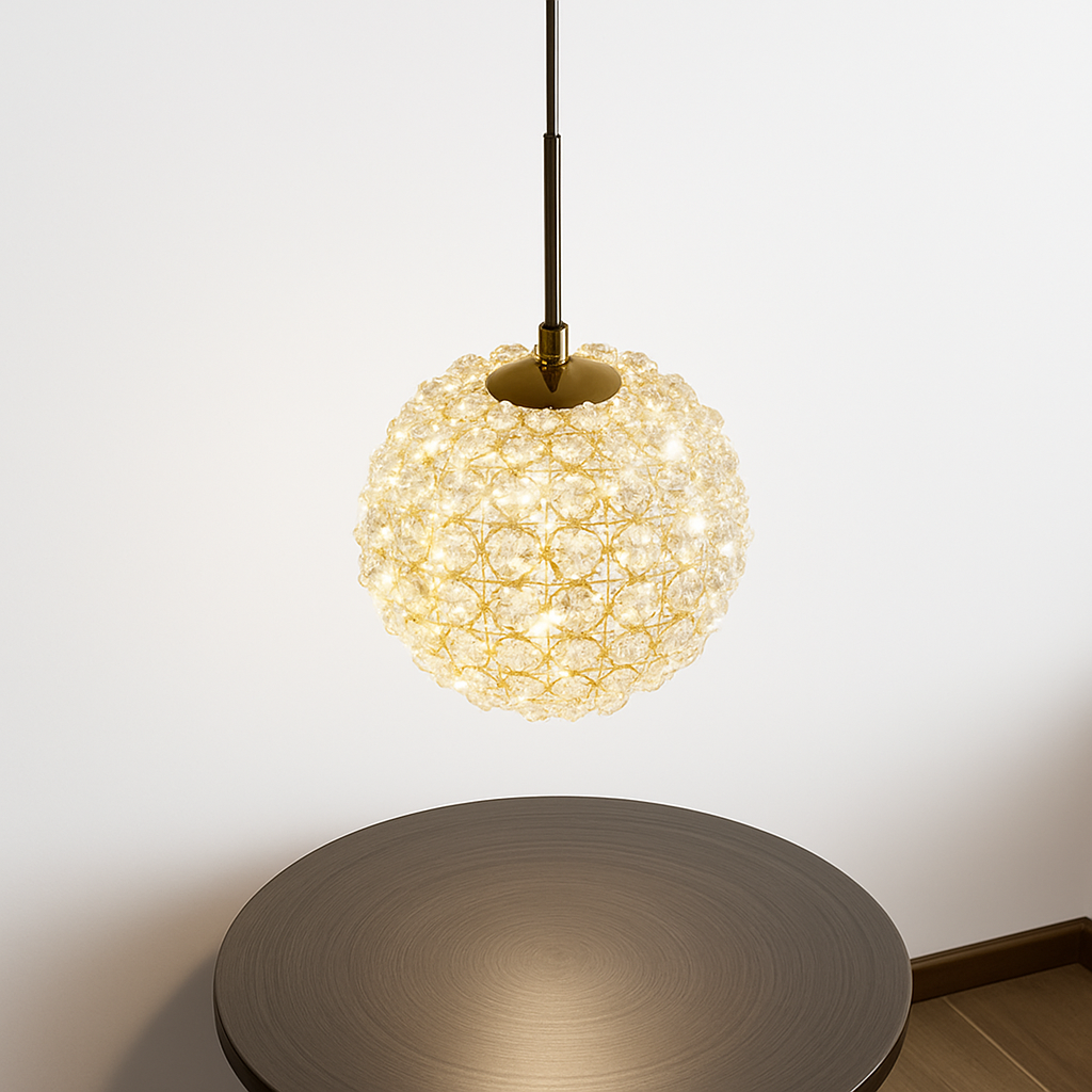 lustre en cristal led léger pour une ambiance romantique et élégante - vue 5 sur 10