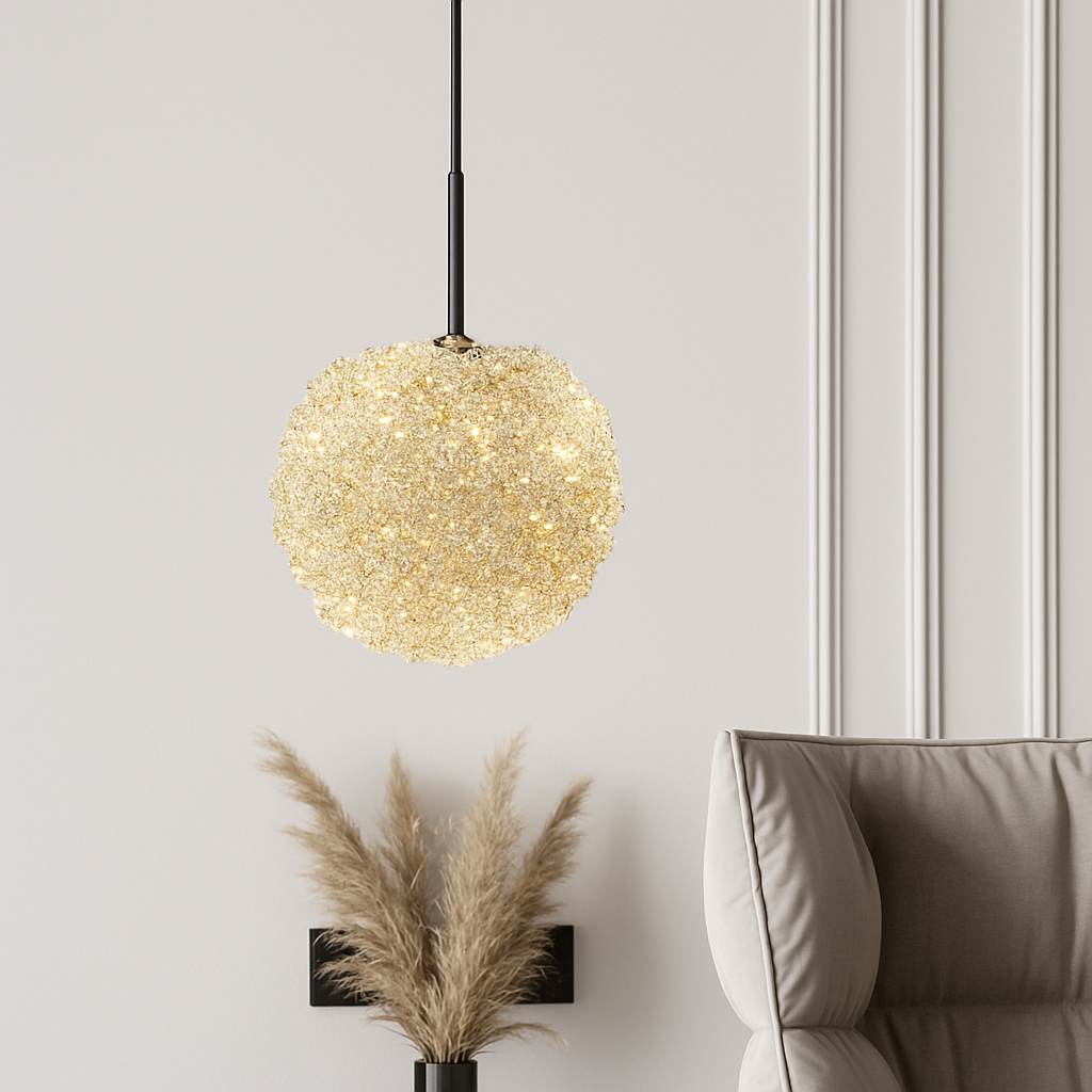 lustre en cristal led léger pour une ambiance romantique et élégante - vue 6 sur 10