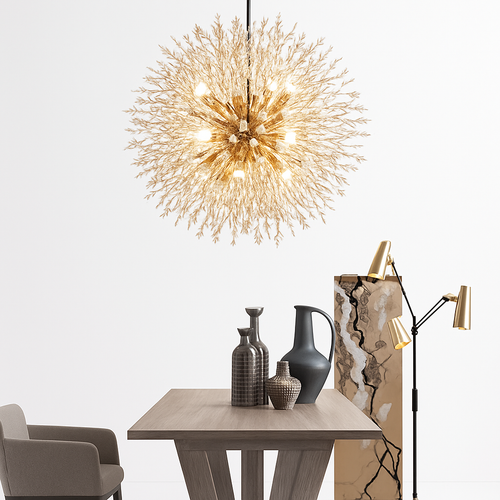 lustre en cristal moderne éclairage décoratif pour intérieur élégant - vue 2 sur 8