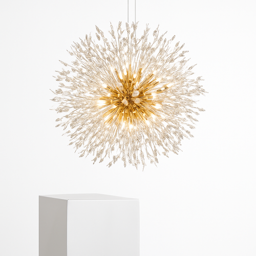 lustre en cristal moderne éclairage décoratif pour intérieur élégant - vue 5 sur 8