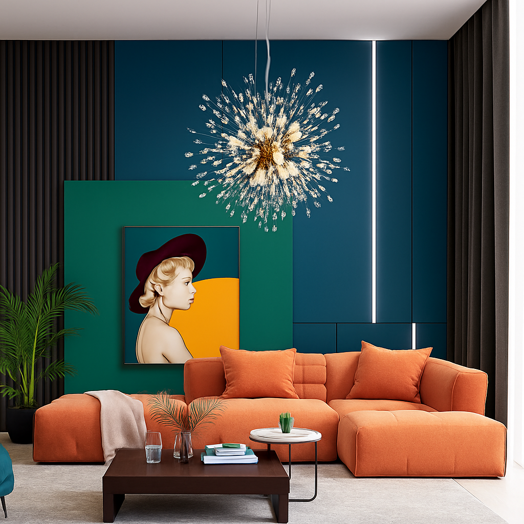 lustre en cristal moderne éclairage décoratif pour intérieur élégant - vue 5 sur 8