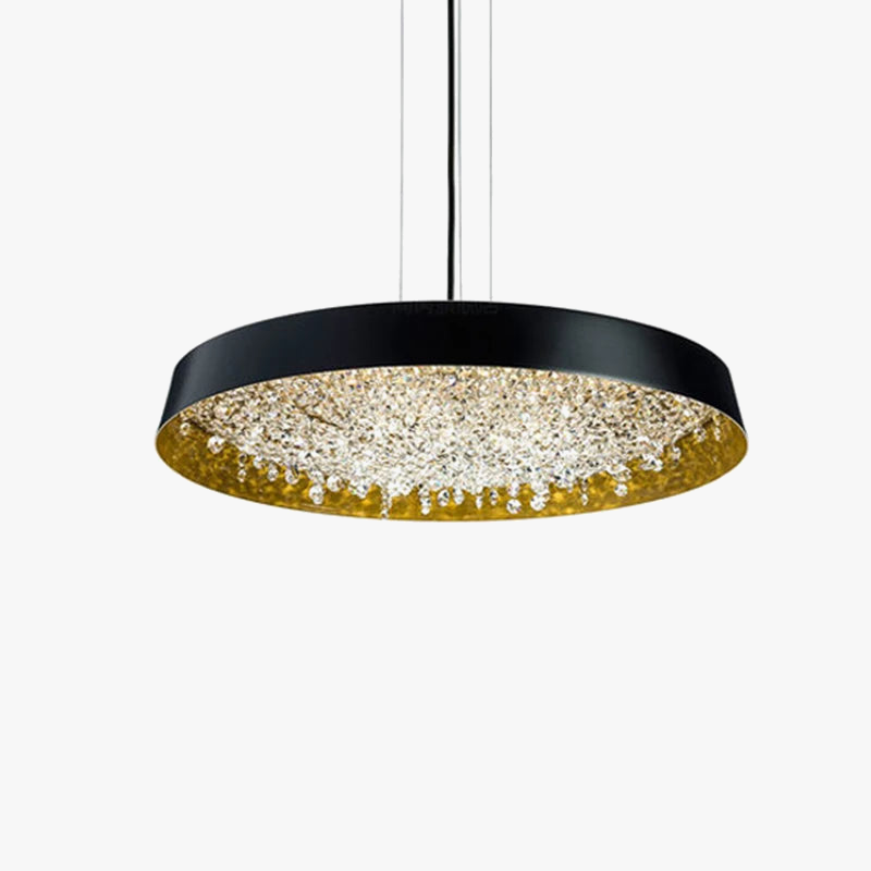 lustre en cristal moderne noir et blanc pour décoration intérieure