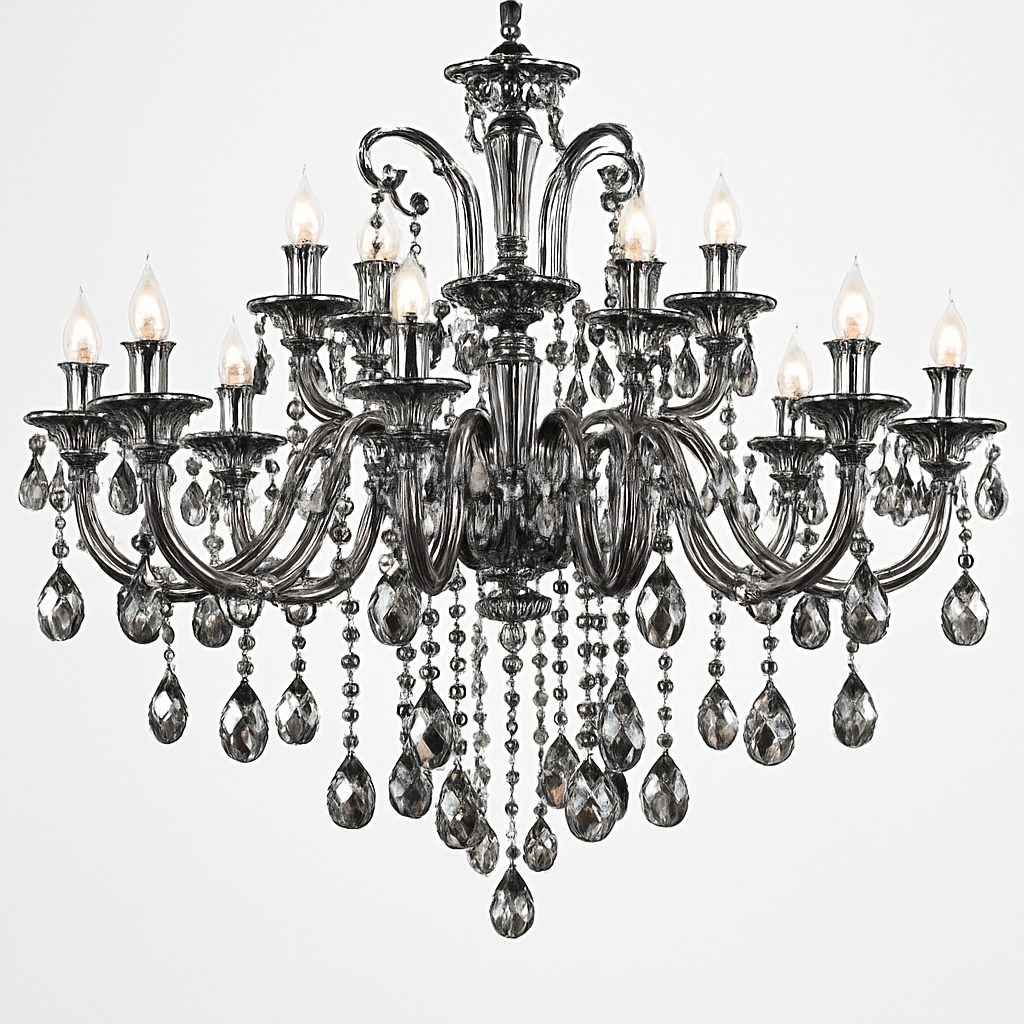 lustre en cristal moderne pour éclairage d'ambiance élégante