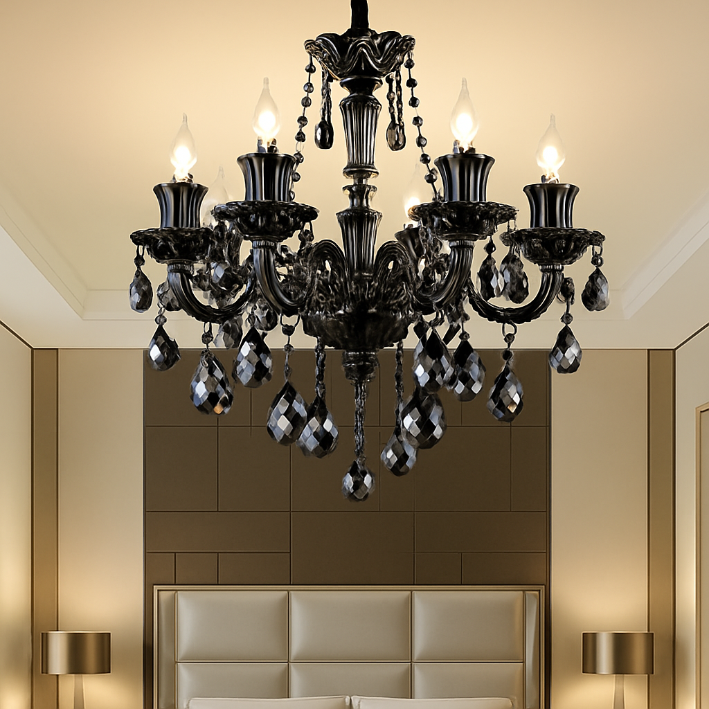 lustre en cristal moderne pour éclairage d'ambiance élégante - vue 3 sur 15