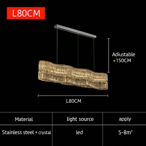 lustre en cristal moderne pour éclairage intérieur élégant - vue 11 sur 10