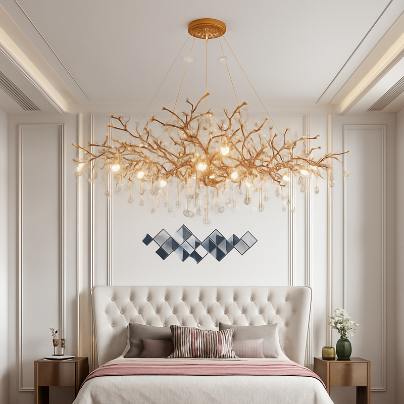 lustre en cristal rétro pour éclairage de luxe