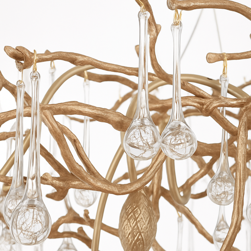 lustre en cristal rétro pour éclairage de luxe