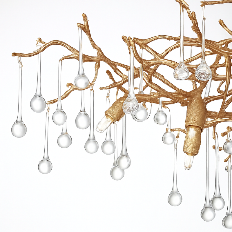 lustre en cristal rétro pour éclairage de luxe