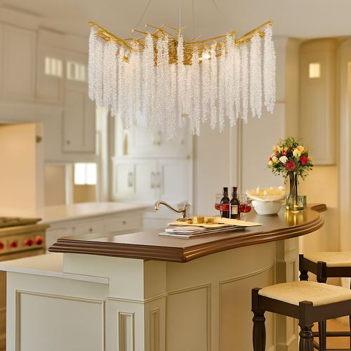 lustre en cristal rond de luxe pour intérieur élégant - vue 2 sur 12