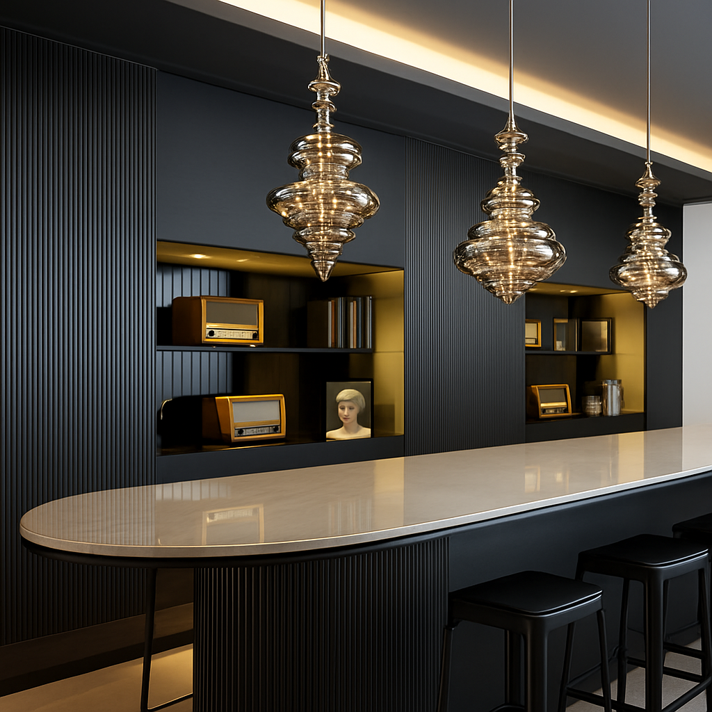 lustre en cuivre moderne avec cristal et éclairage led - vue 3 sur 15