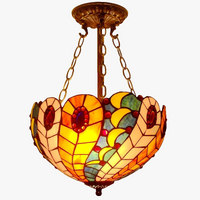 lustre en forme de queue de paon pour décoration antique européenne
