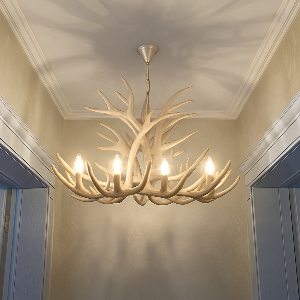 lustre en résine en forme de bois de cerf pour décoration de maison - vue 3 sur 24