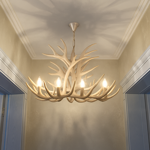lustre en résine en forme de bois de cerf pour décoration de maison - vue 4 sur 24