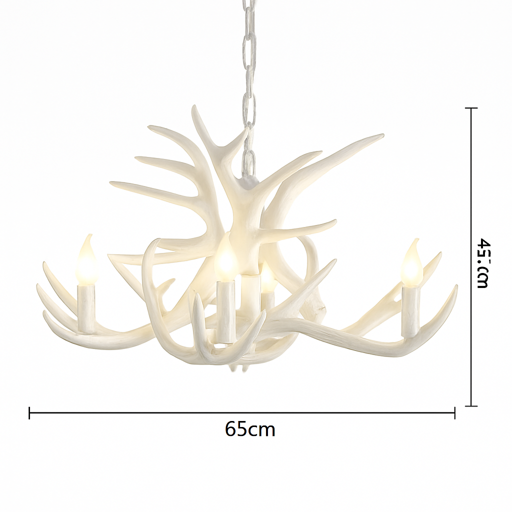 lustre en résine en forme de bois de cerf pour décoration de maison - vue 12 sur 24