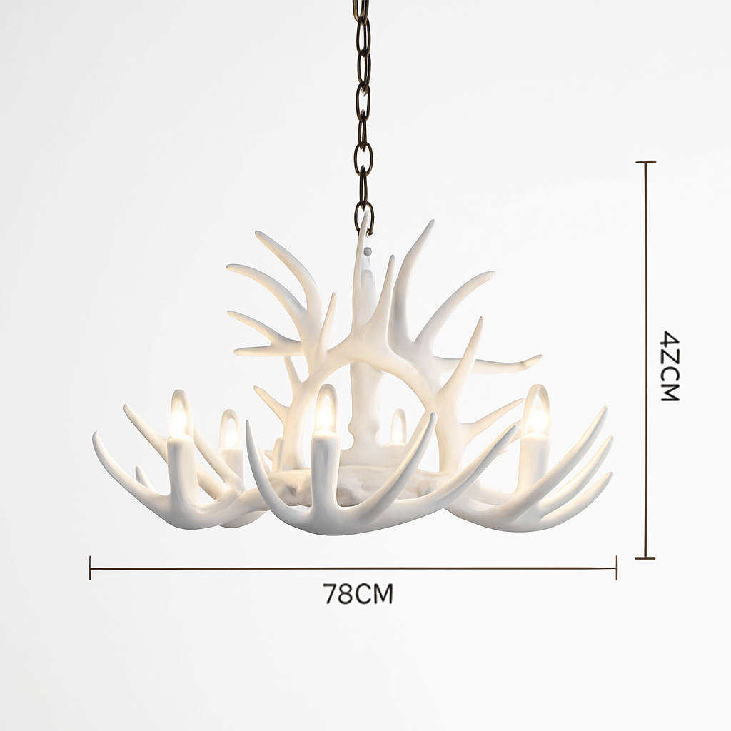 lustre en résine en forme de bois de cerf pour décoration de maison - vue 13 sur 24