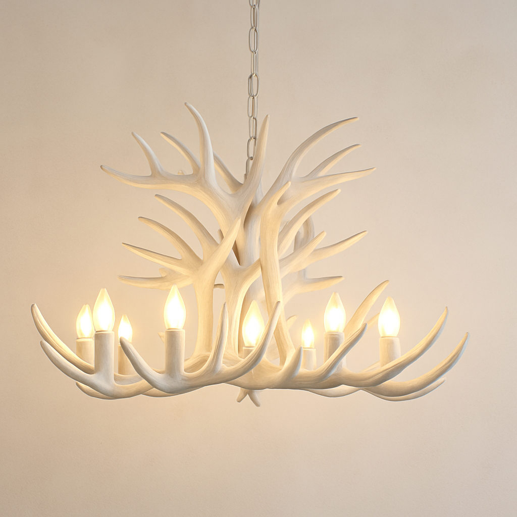 lustre en résine en forme de bois de cerf pour décoration de maison - vue 15 sur 24