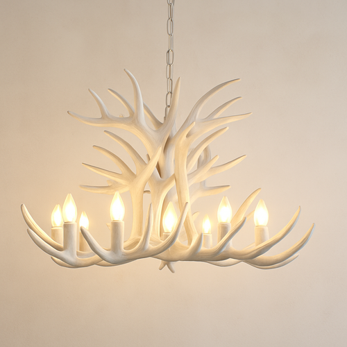 lustre en résine en forme de bois de cerf pour décoration de maison - vue 16 sur 24