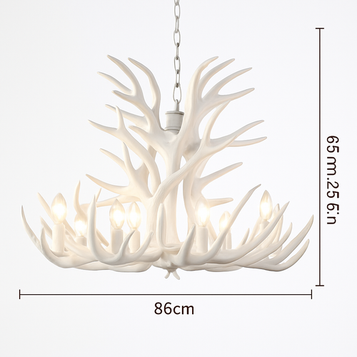 lustre en résine en forme de bois de cerf pour décoration de maison - vue 17 sur 24