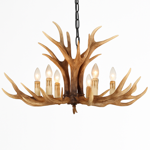 lustre en résine en forme de bois de cerf pour décoration de maison - vue 18 sur 24