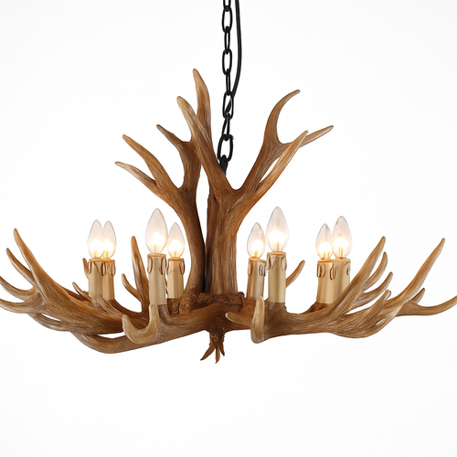 lustre en résine en forme de bois de cerf pour décoration de maison - vue 19 sur 24