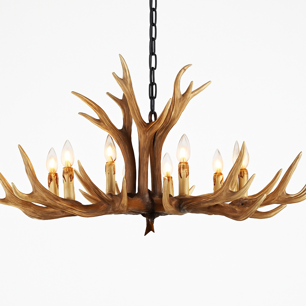 lustre en résine en forme de bois de cerf pour décoration de maison - vue 19 sur 24