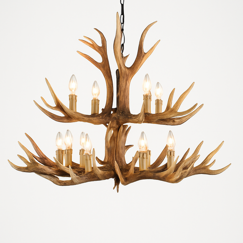 lustre en résine en forme de bois de cerf pour décoration de maison - vue 21 sur 24