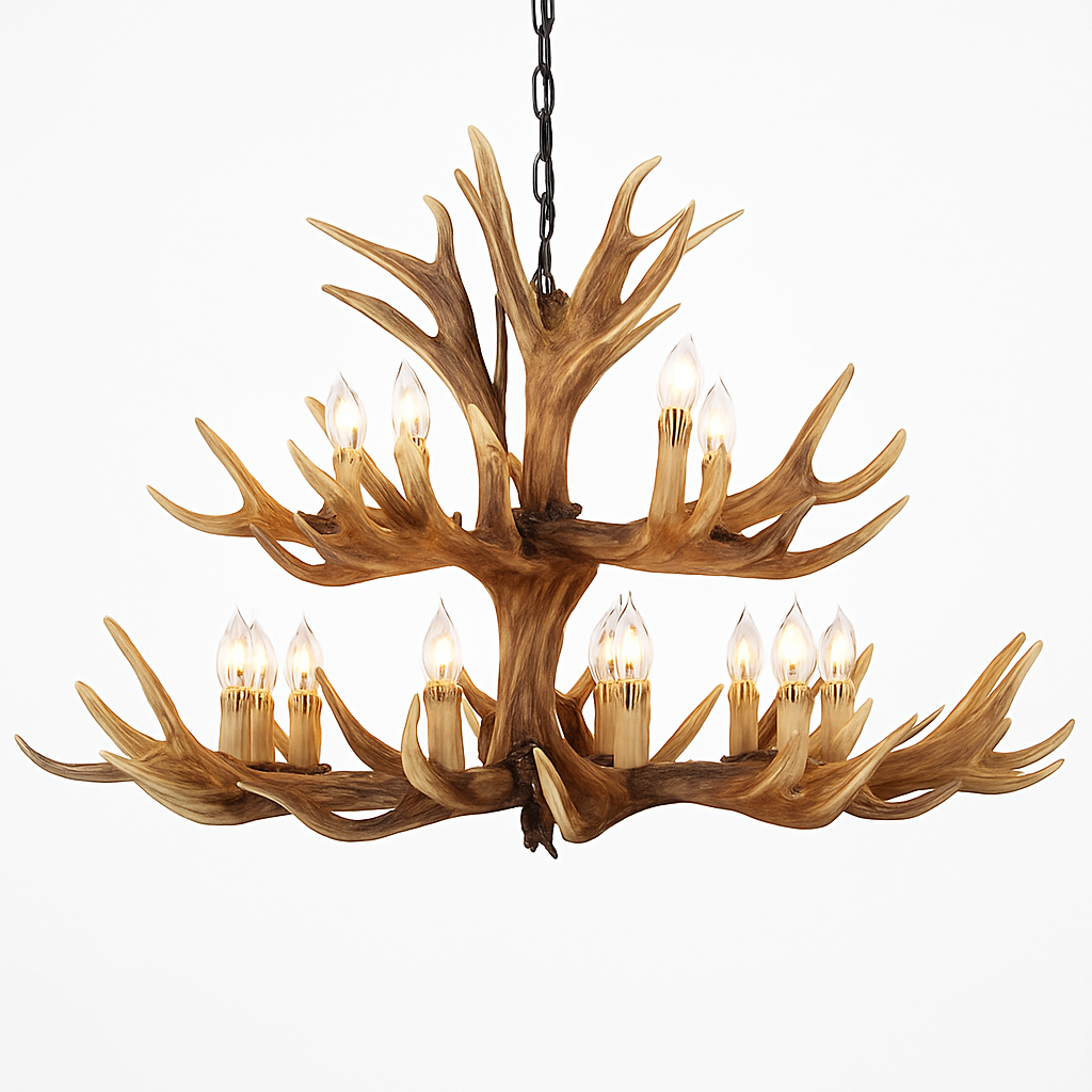 lustre en résine en forme de bois de cerf pour décoration de maison - vue 21 sur 24