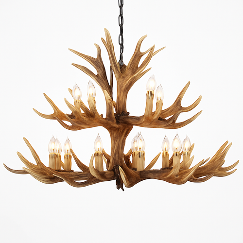 lustre en résine en forme de bois de cerf pour décoration de maison - vue 22 sur 24