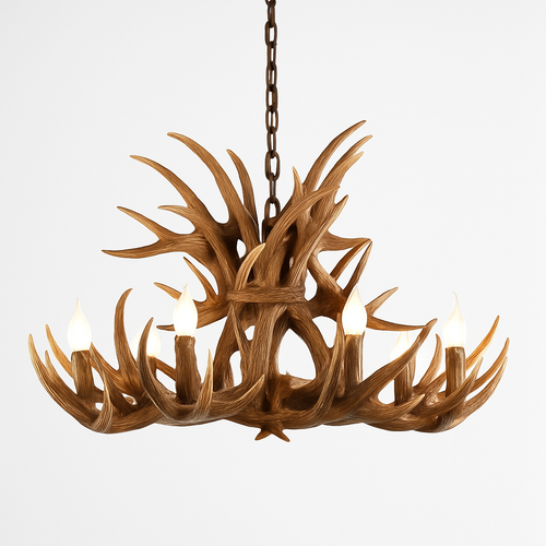 lustre en résine en forme de bois de cerf pour décoration de maison - vue 11 sur 24