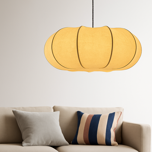 lustre en soie design nordique wabi sabi pour intérieur moderne - vue 2 sur 9