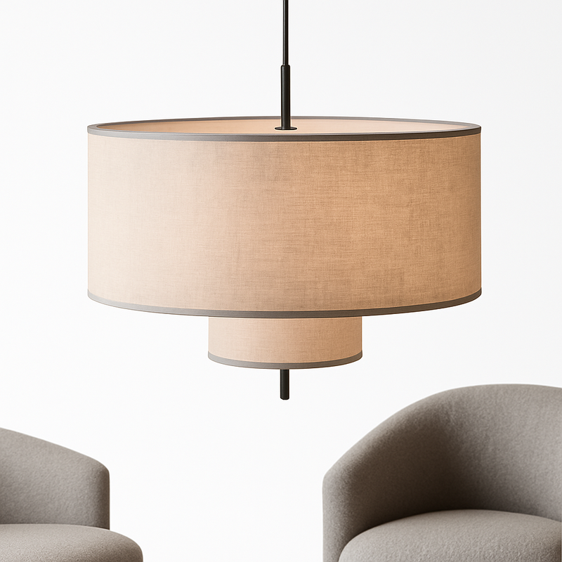 lustre en tissu fait main style rétro pour divers espaces