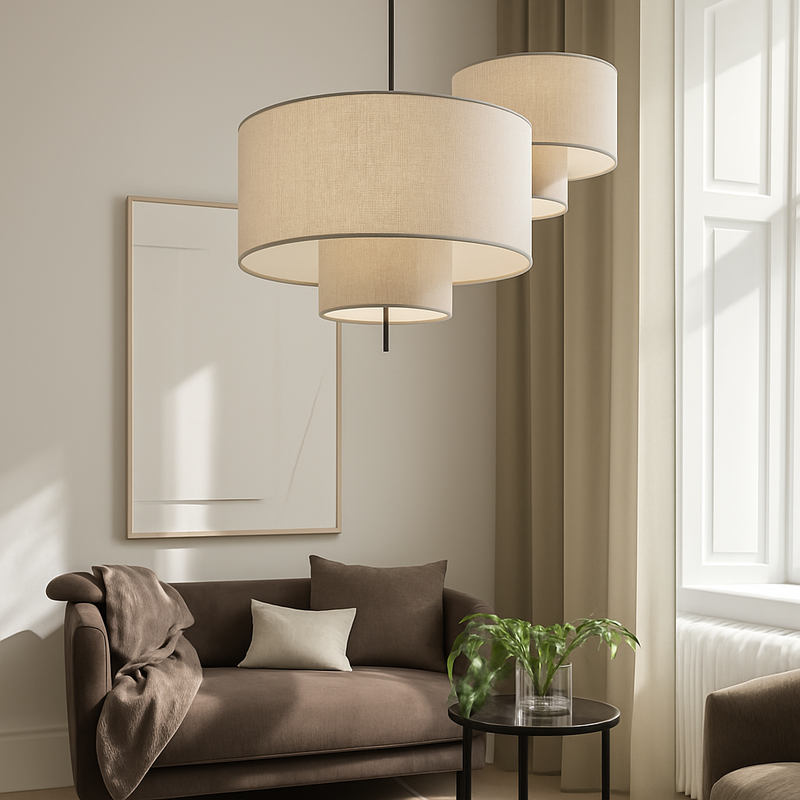 lustre en tissu fait main style rétro pour divers espaces