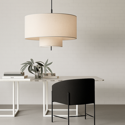 lustre en tissu fait main style rétro pour divers espaces - vue 4 sur 8