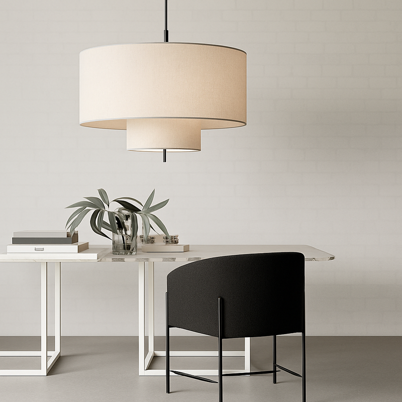 lustre en tissu fait main style rétro pour divers espaces