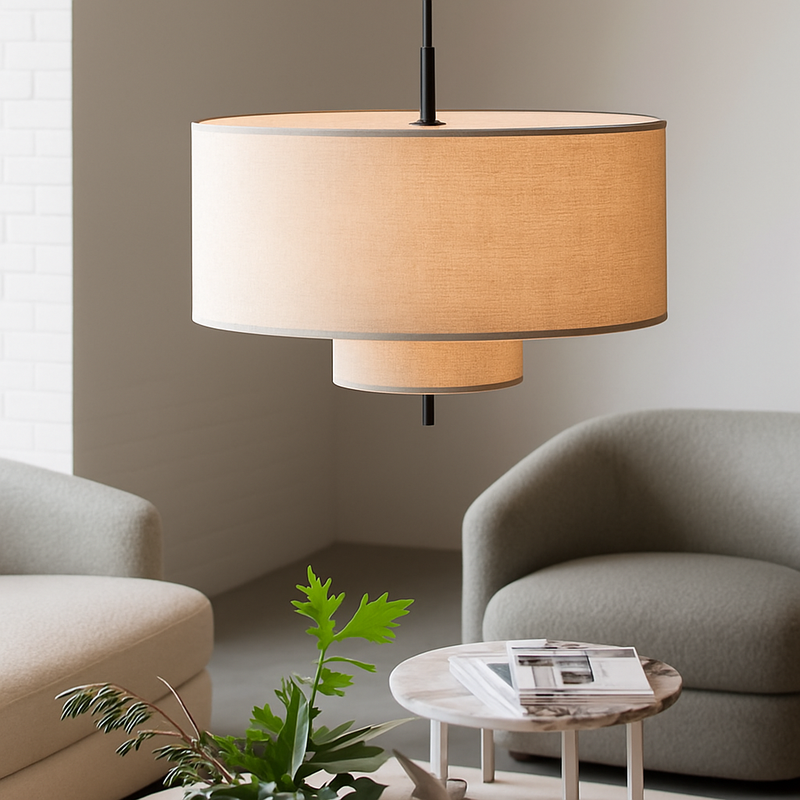 lustre en tissu fait main style rétro pour divers espaces