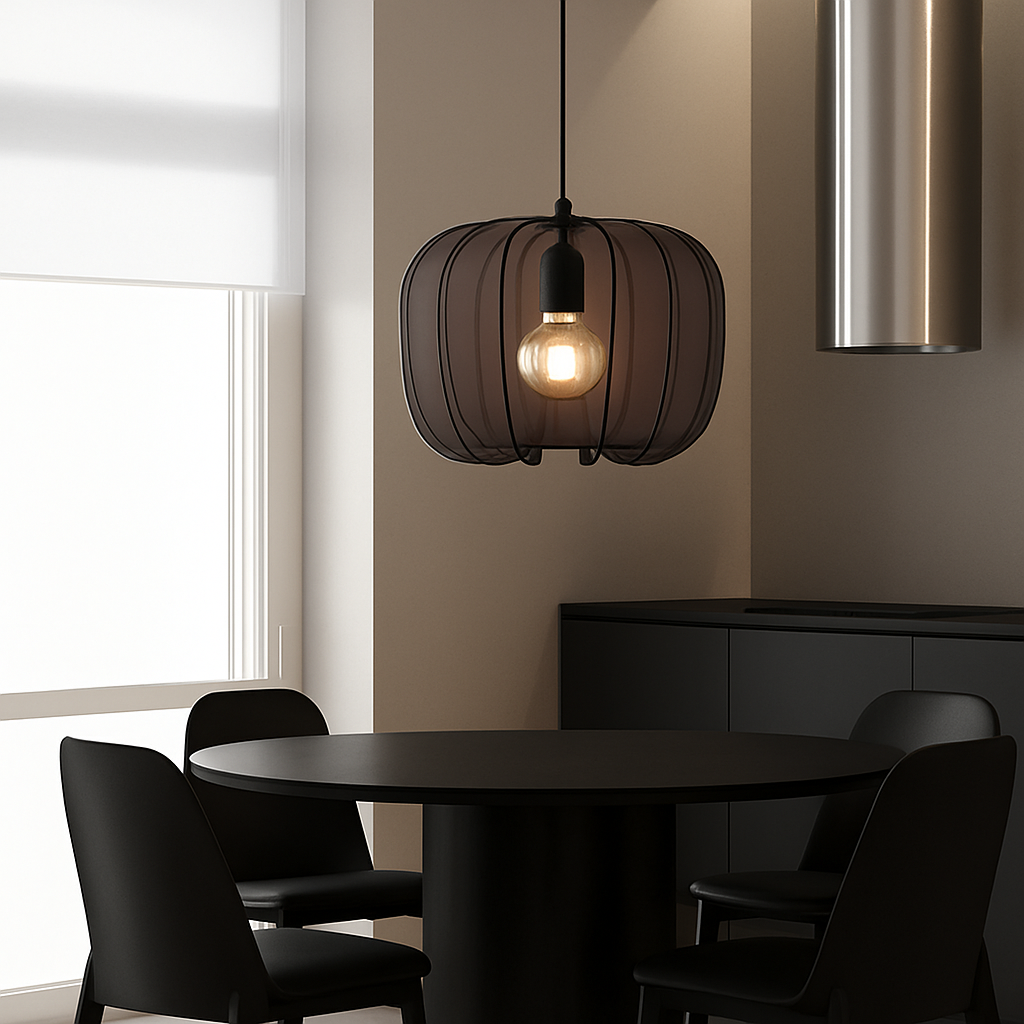 lustre en tissu rétro pour décoration intérieure design nordique - vue 5 sur 18