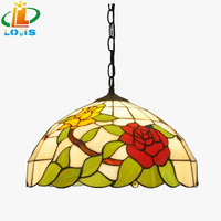 lustre en verre de pivoine style européen moderne décoratif