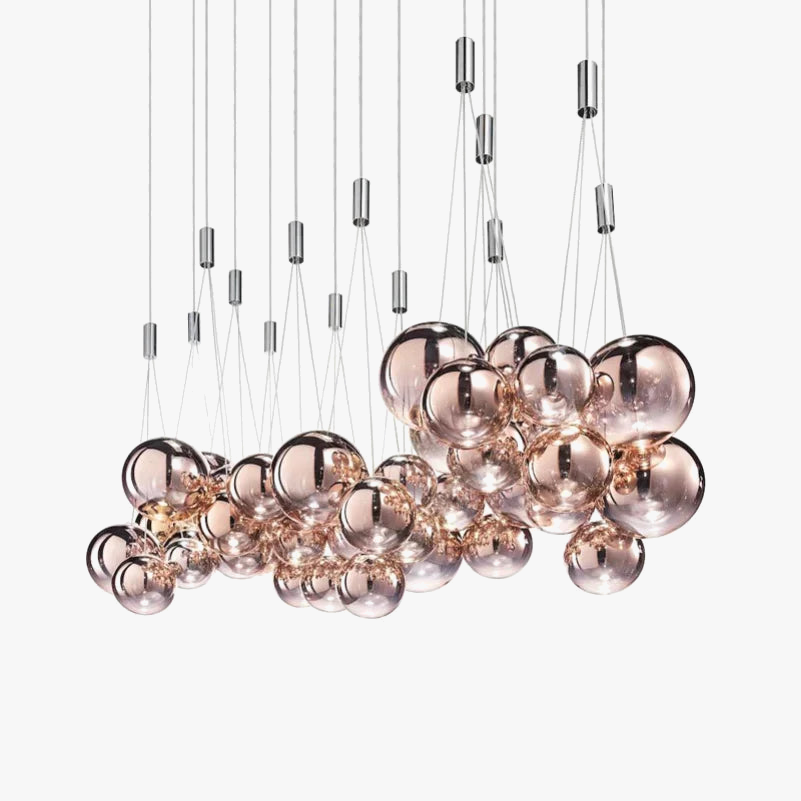 lustre en verre suspension design pour éclairage moderne