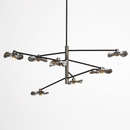 lustre en verre suspension métal hauteur réglable éclairage