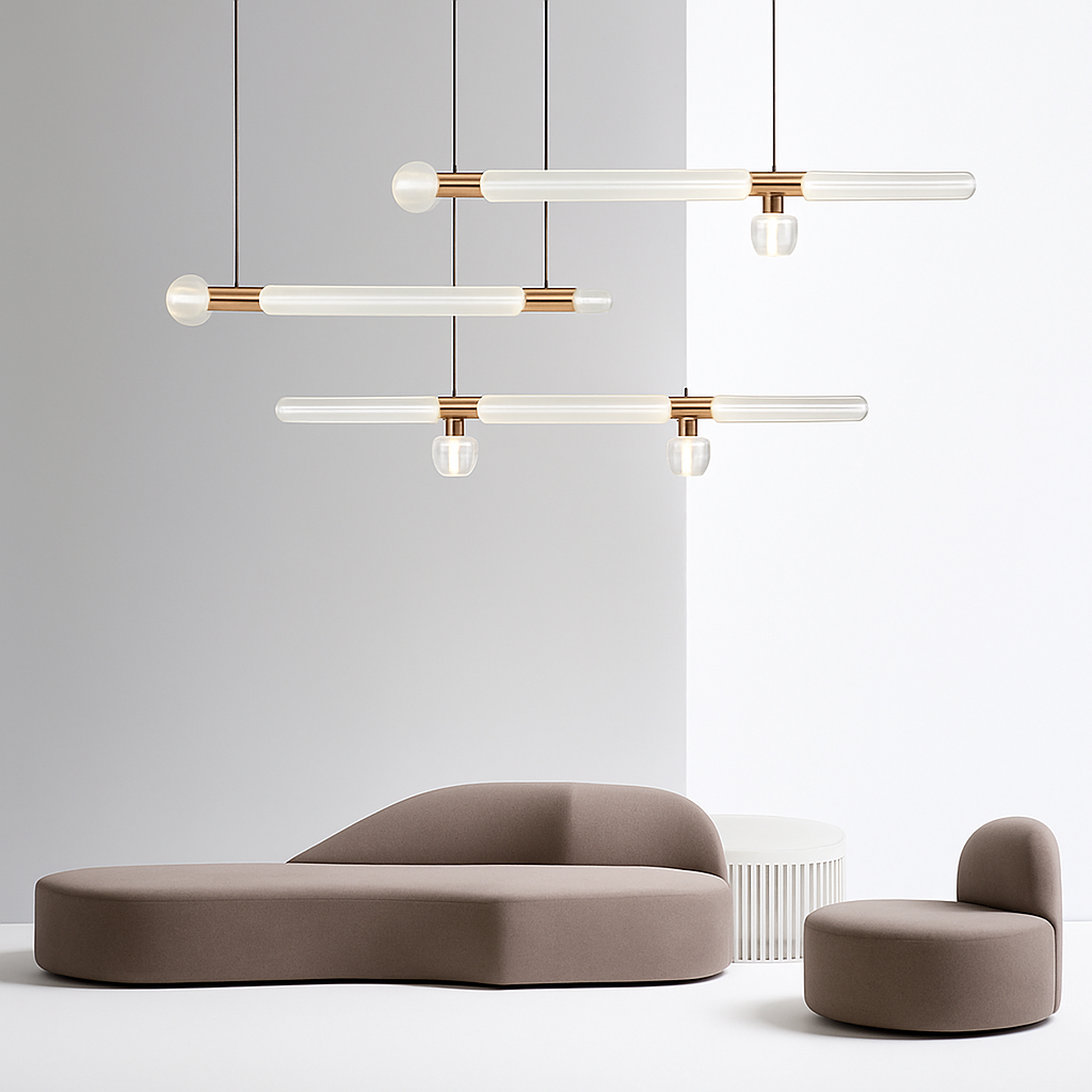 lustre en verre transparent design moderne pour espaces commerciaux et privés - vue 5 sur 21